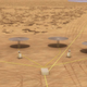 A mockup of Martian base with nuclear reactors (Image: NASA)